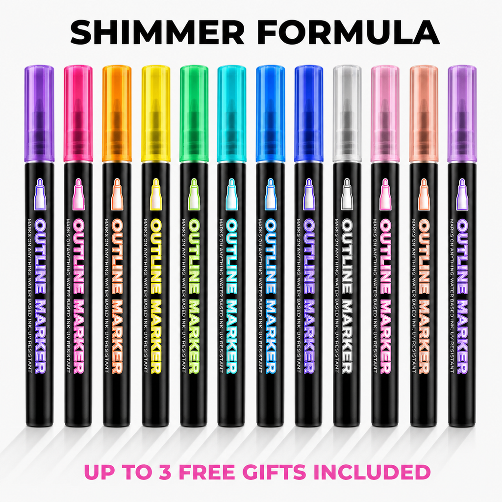 Premium Glitter Outline Markers