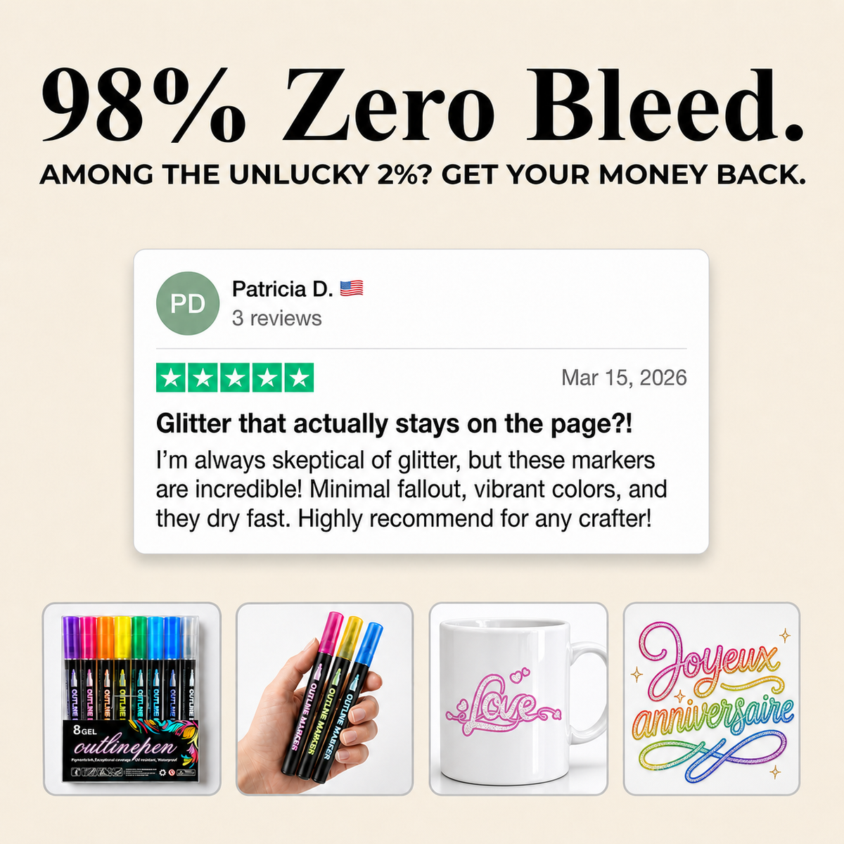 Premium Glitter Outline Markers