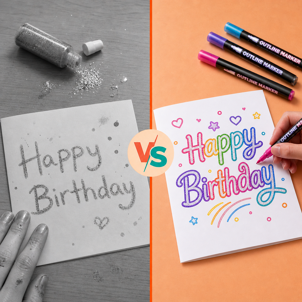 Premium Glitter Outline Markers