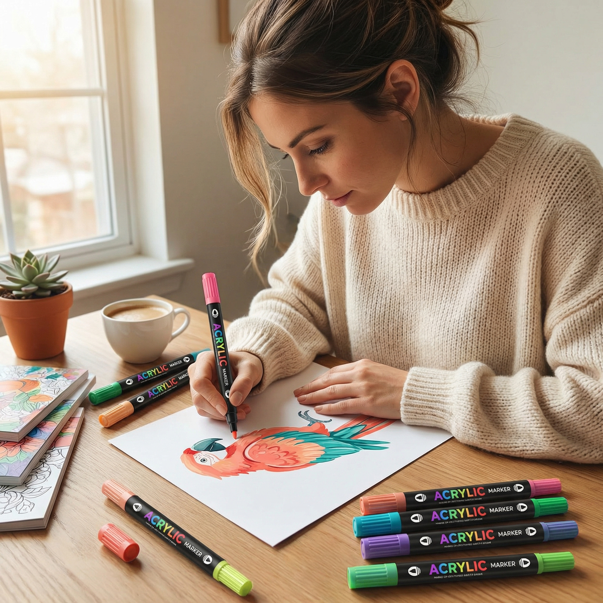 Dual-Color Acrylic Paint Markers