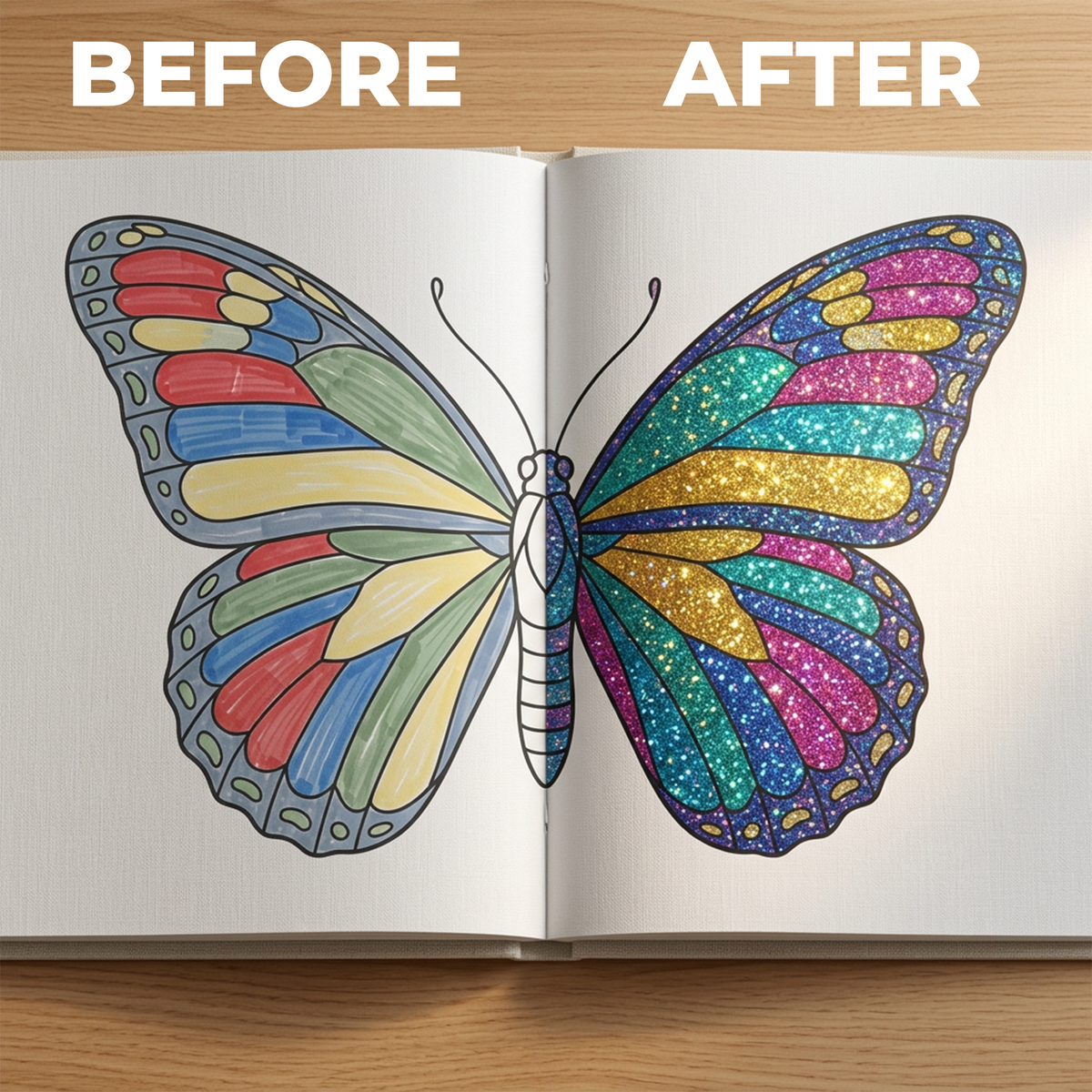 Dual-Color Glitter Acrylic Paint Markers