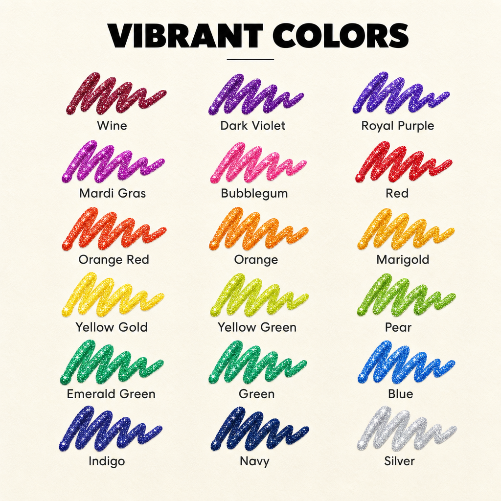 VividCraft Iridescent Glitter Gel Pen Set
