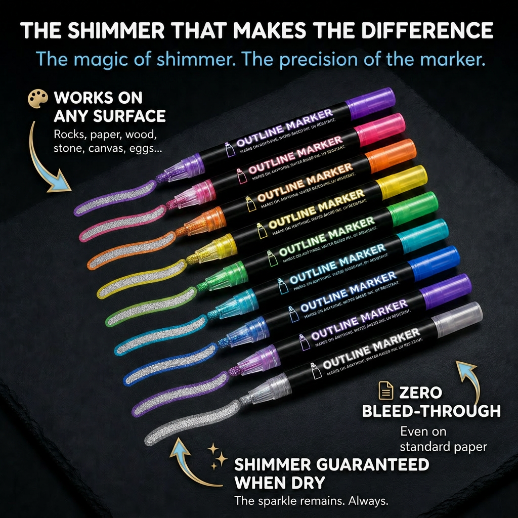 Premium Glitter Outline Markers