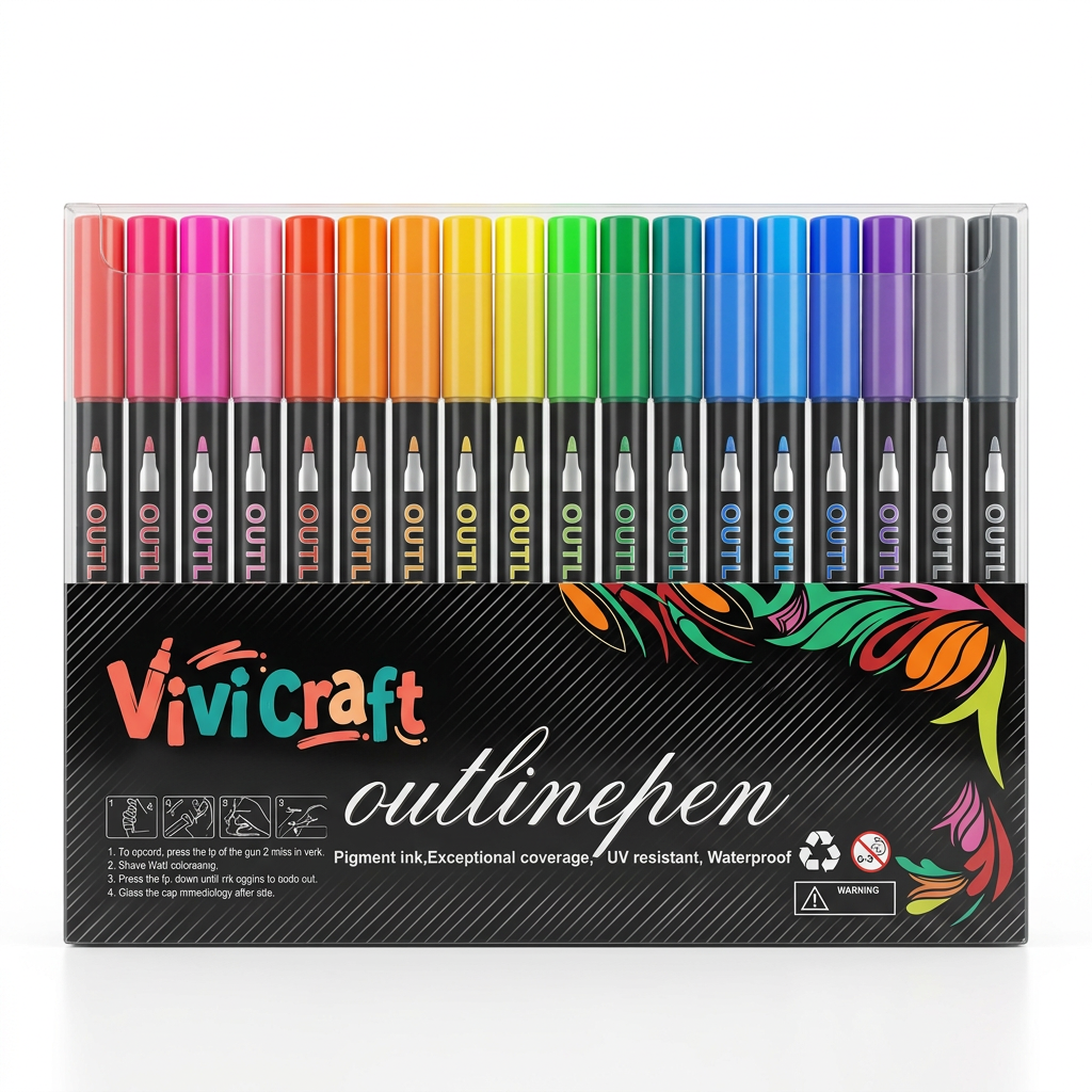 Premium Glitter Outline Markers