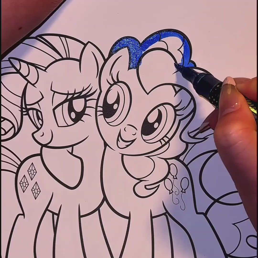 Dual-Color Glitter Acrylic Paint Markers
